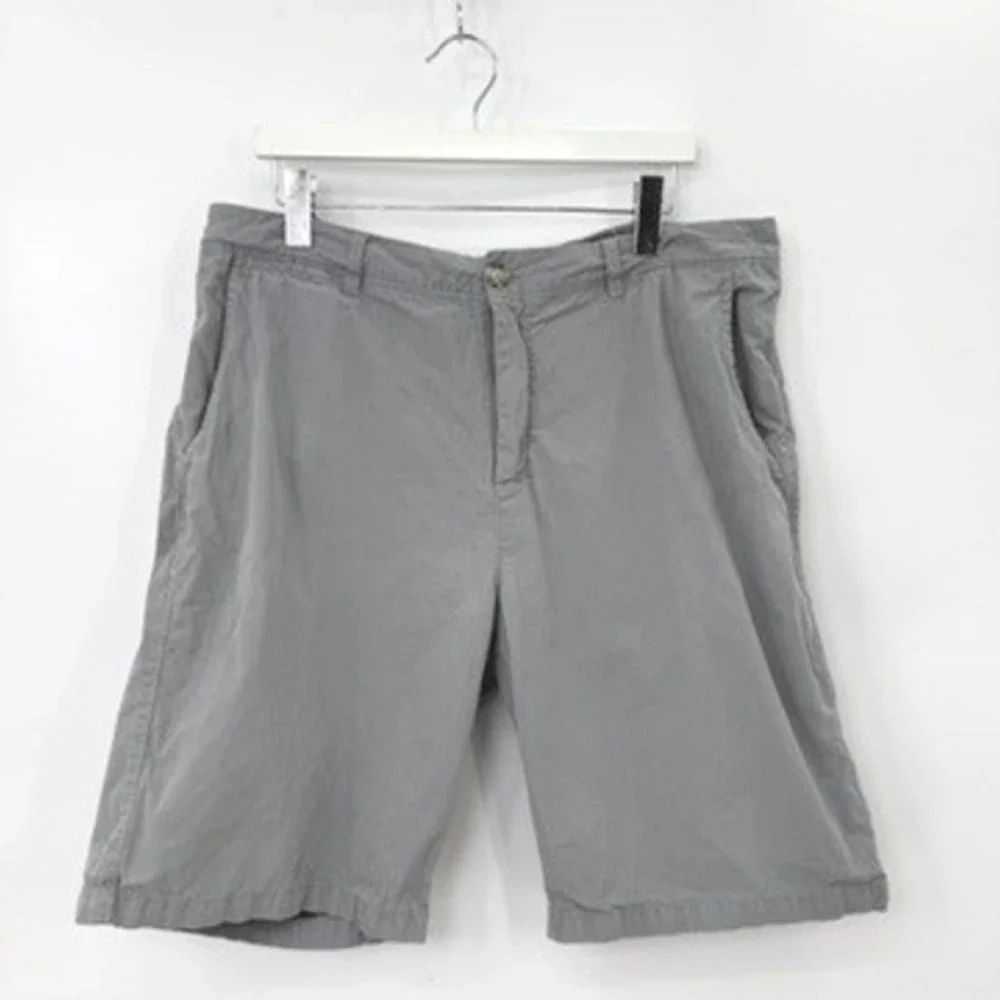 Johnnie O Chino Shorts Mens 38 Grey West Coast Prep Coastal Summer Beach Classic